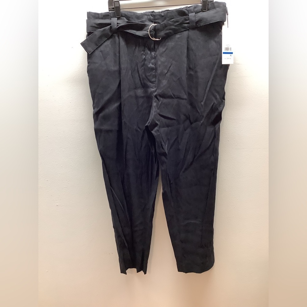Calvin Klein Size XL Belted Black Dress Pants. New With Tags.